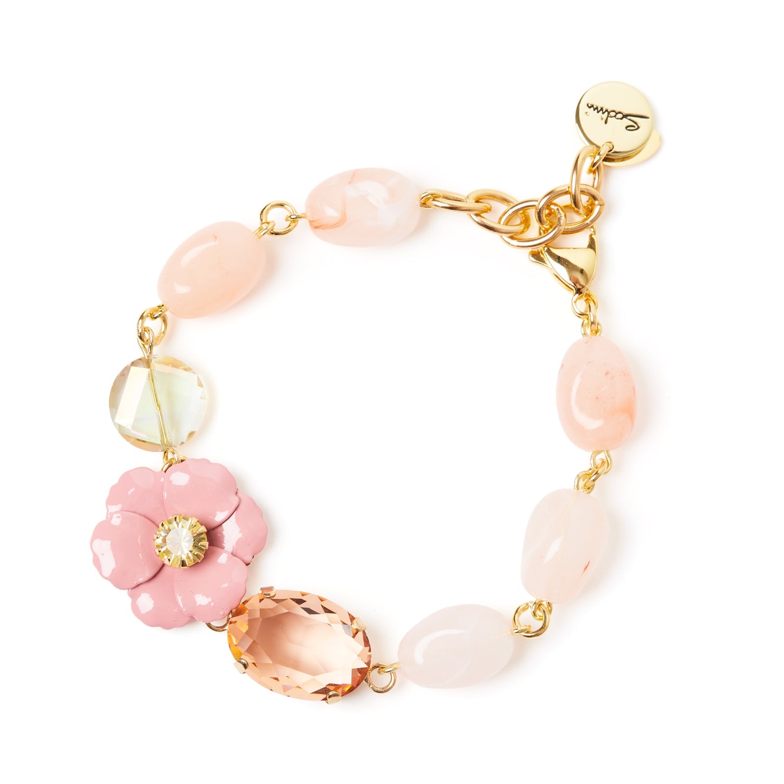 Bracciale bonbon e fiore Santa Margherita - Rosa - Sodini Bijoux