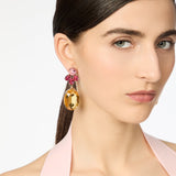 Orecchini cristalli e grande pendente Santa Margherita - Multicolor - Sodini Bijoux