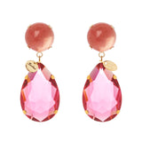 Earrings with large pendant Santa Margherita - Pink - Sodini Bijoux