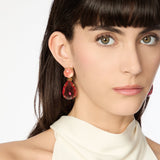 Earrings with large pendant Santa Margherita - Pink - Sodini Bijoux