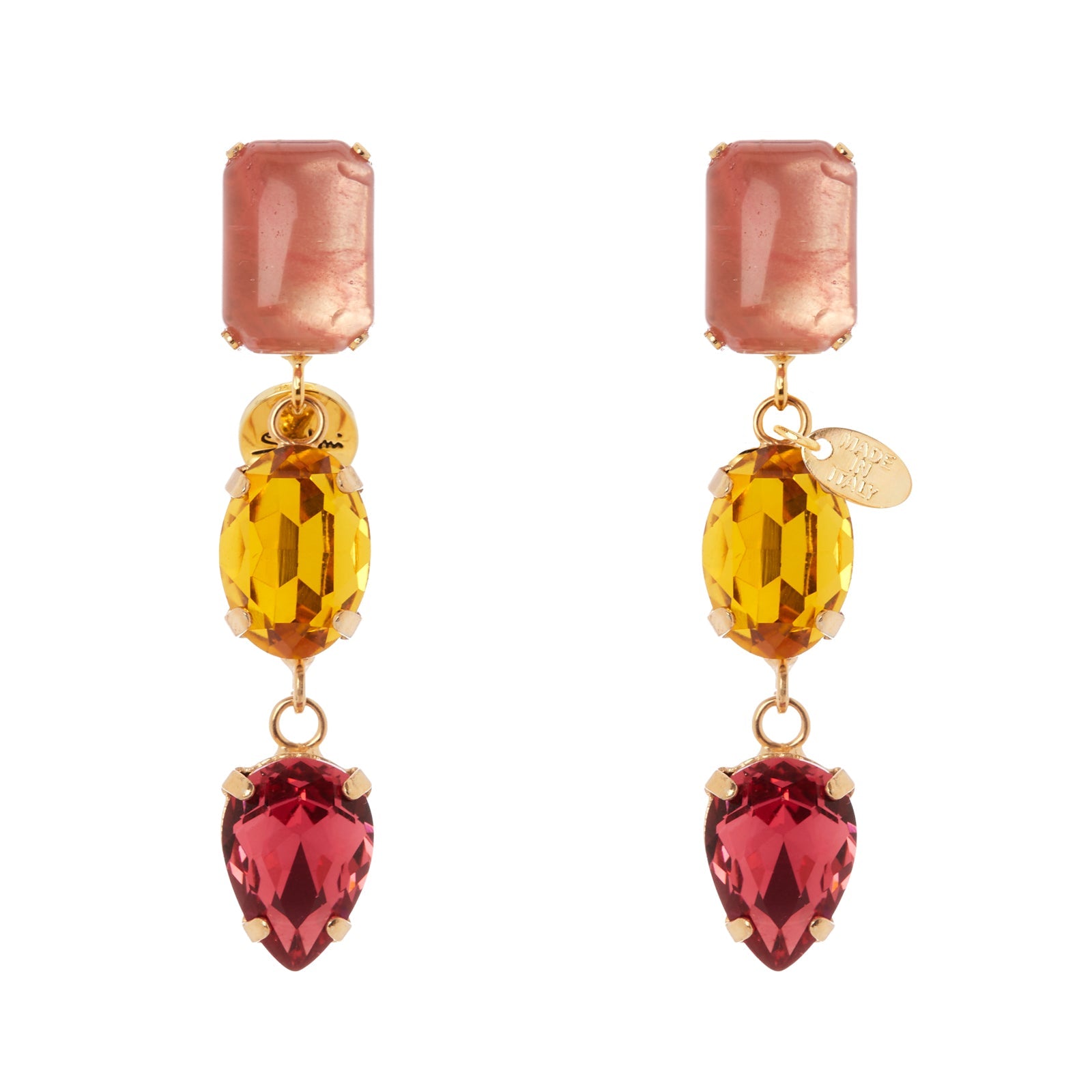 Orecchini a tre elementi Santa Margherita - Multicolor - Sodini Bijoux