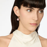 Earrings small hoop and disc Santa Margherita - Pink - Sodini Bijoux