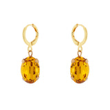 Earrings small hoop and oval Santa Margherita - Ambra - Sodini Bijoux