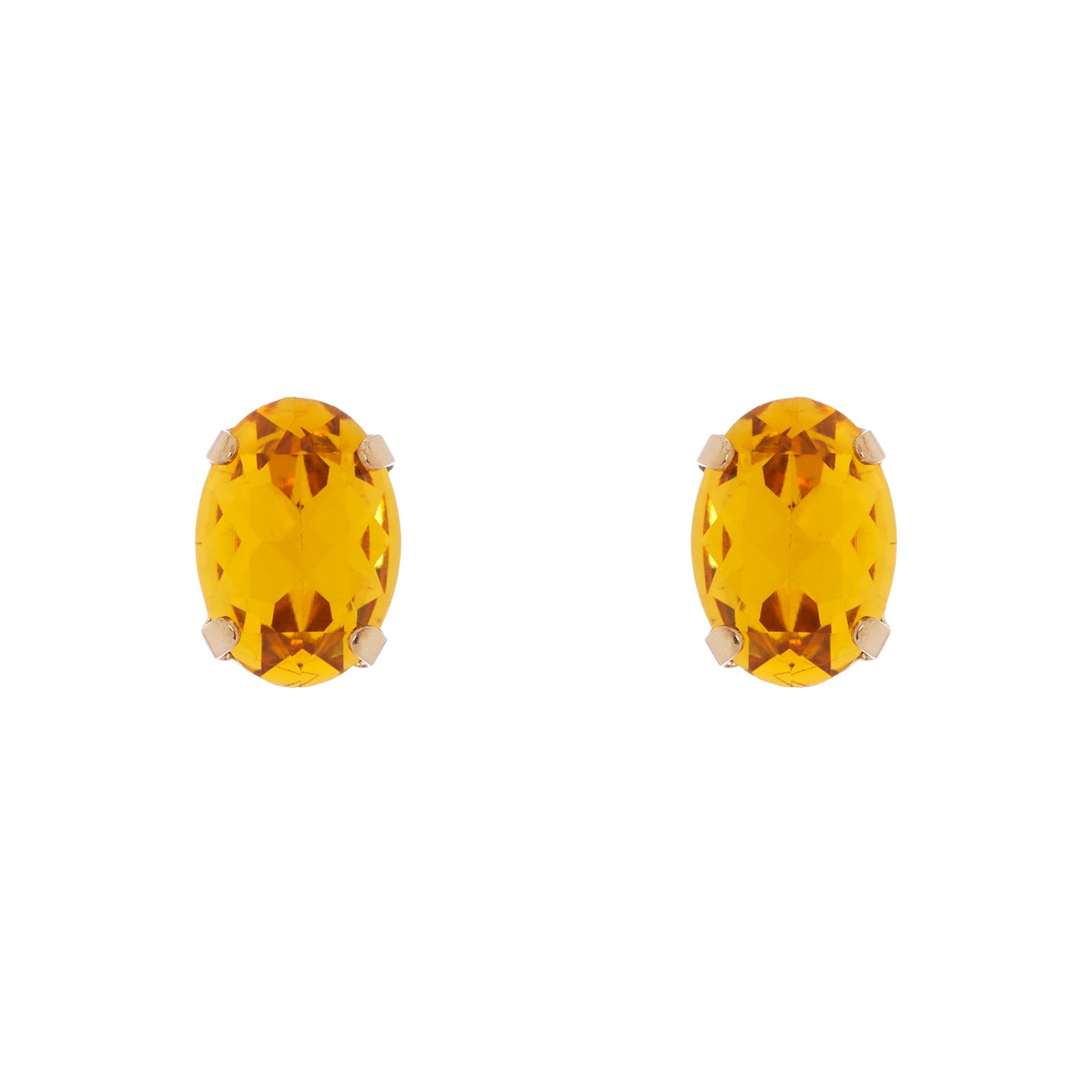 Orecchini cristallo ovale Santa Margherita - Ambra - Sodini Bijoux