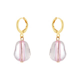 Orecchini cerchietto e sassolino trasparente Santa Margherita - Bianco - Sodini Bijoux