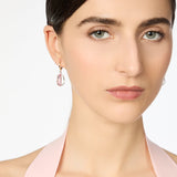 Orecchini cerchietto e sassolino trasparente Santa Margherita - Bianco - Sodini Bijoux