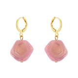 Orecchini cerchietto e ciottolino Santa Margherita - Viola - Sodini Bijoux