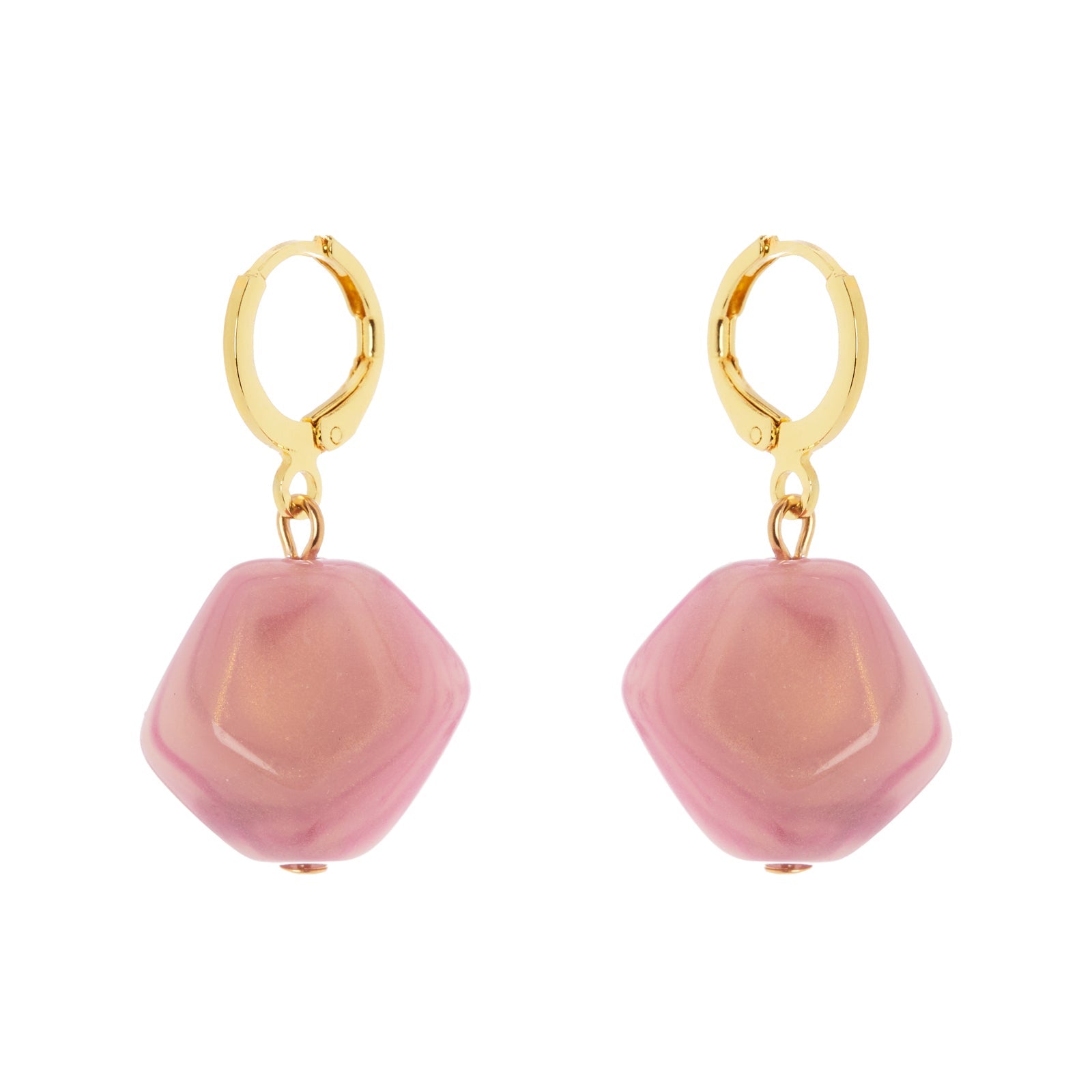 Orecchini cerchietto e ciottolino Santa Margherita - Viola - Sodini Bijoux