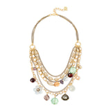 Collana corta elementi incatenati e pendenti Rea - Multicolor - Sodini Bijoux