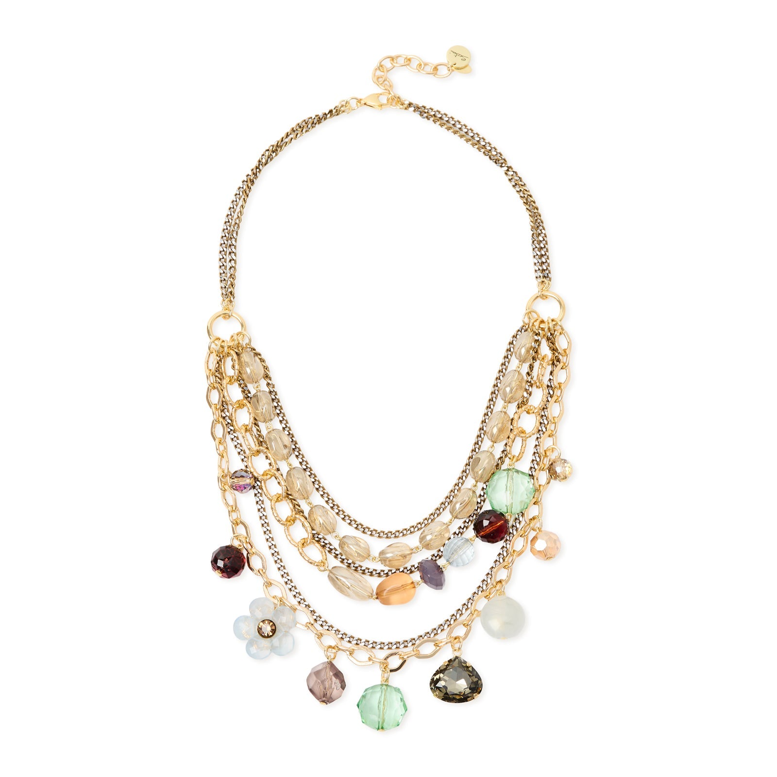 Collana corta elementi incatenati e pendenti Rea - Multicolor - Sodini Bijoux