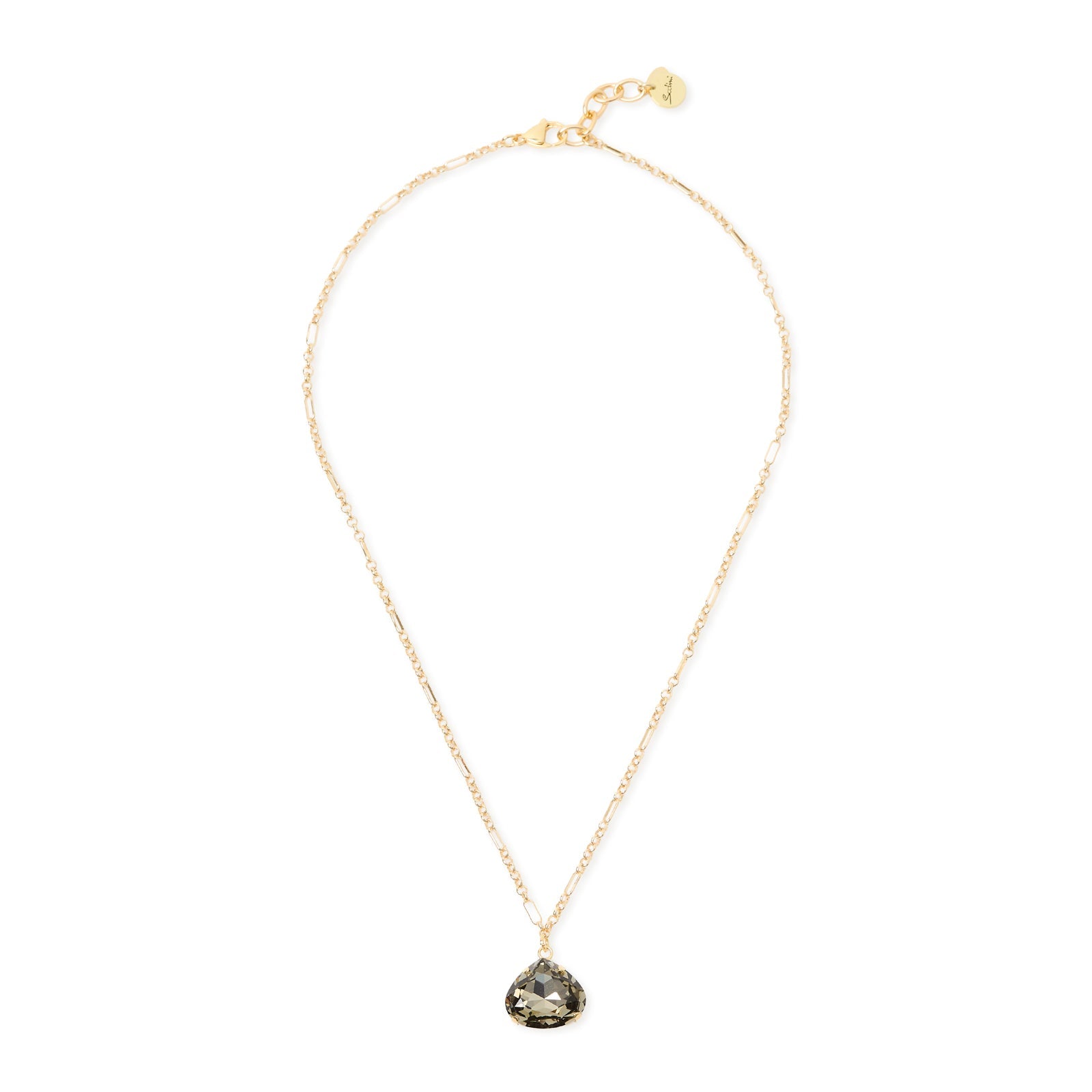 Collana catena cristallo castagna Rea - Grigio - Sodini Bijoux
