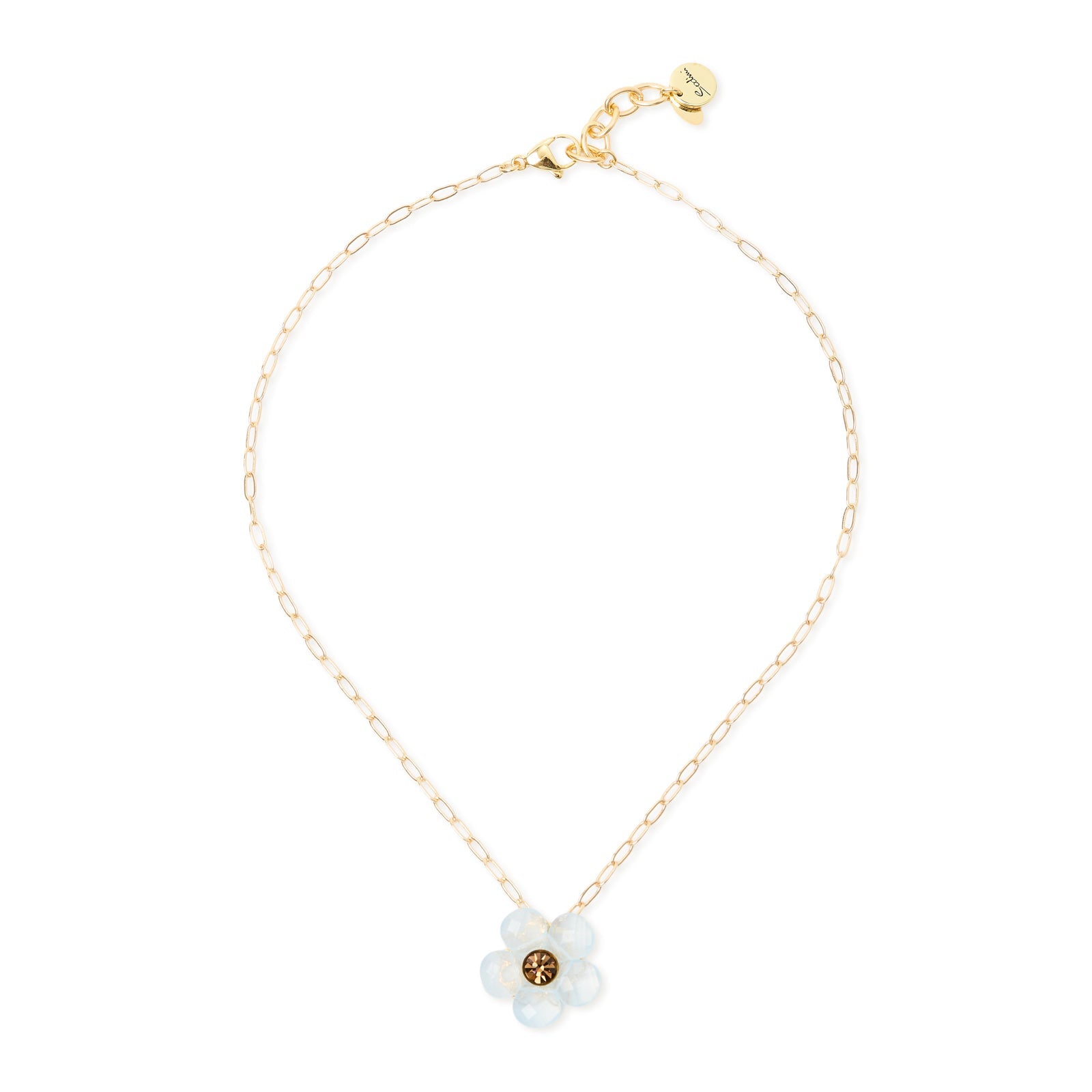 Collana corta catena fiore Rea - Turchese - Sodini Bijoux