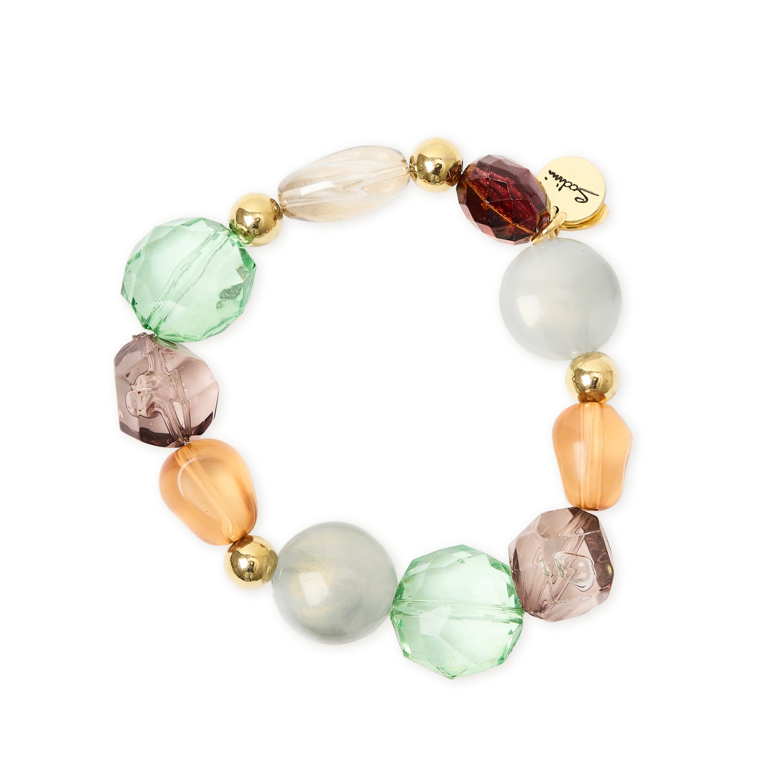 Bracciale elastico elementi large Rea - Multicolor - Sodini Bijoux
