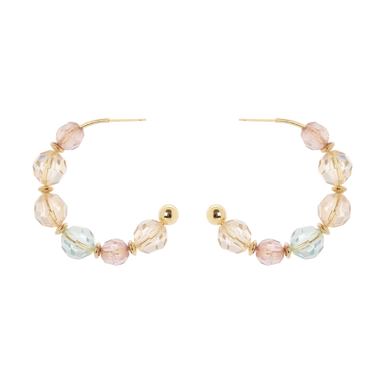 Orecchini cerchietto sfere Rea - Multicolor - Sodini Bijoux