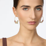 Orecchini cerchietto tre elementi Rea - Multicolor - Sodini Bijoux