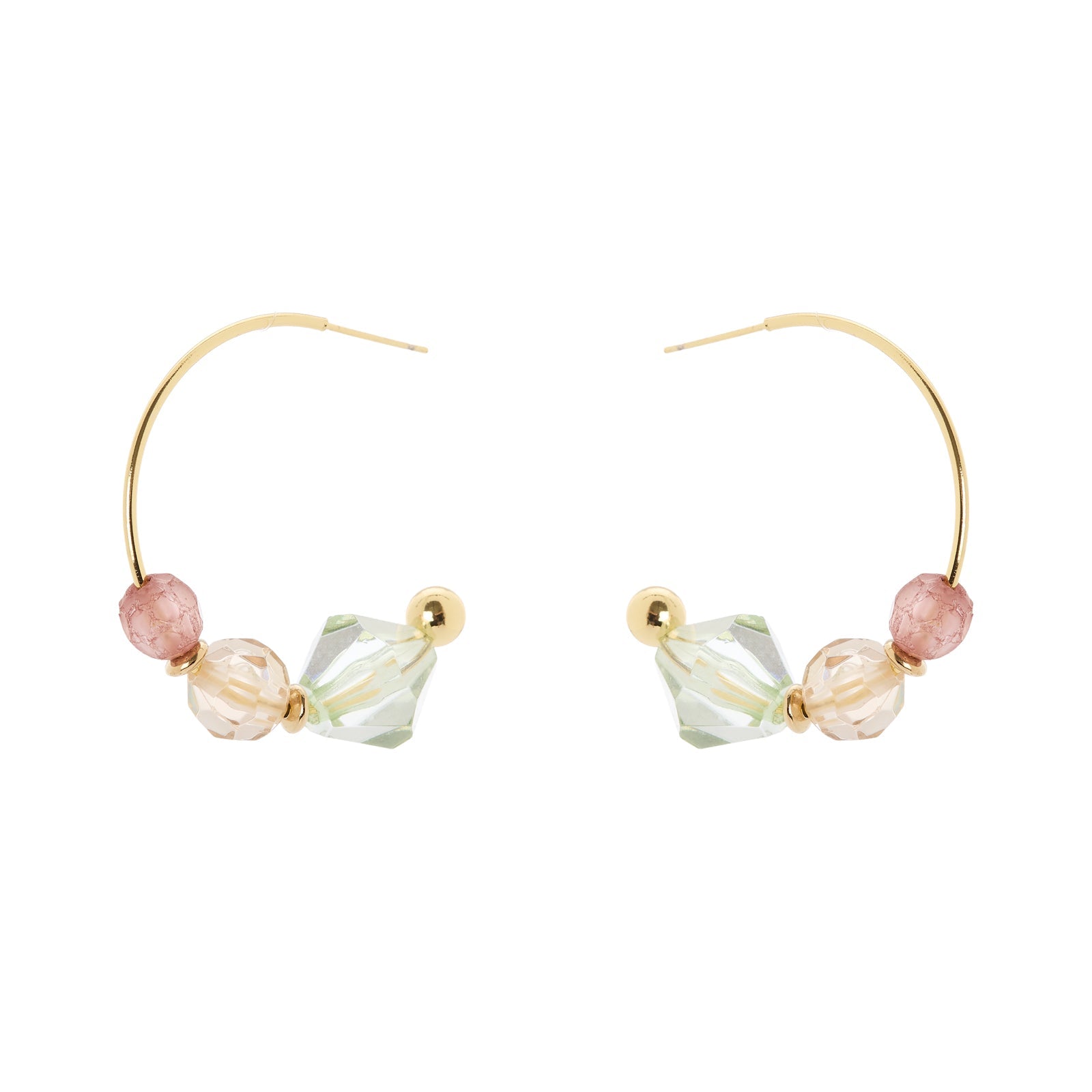 Orecchini cerchietto tre elementi Rea - Multicolor - Sodini Bijoux