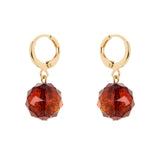 Orecchini cerchietto sfera Rea - Pesca - Sodini Bijoux