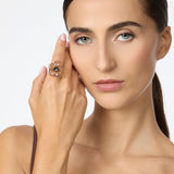 Anello fiore Rea - Pesca - Sodini Bijoux