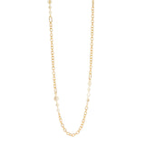 Collana lunga catena e pasticche Grace - Oro e bianco - Sodini Bijoux