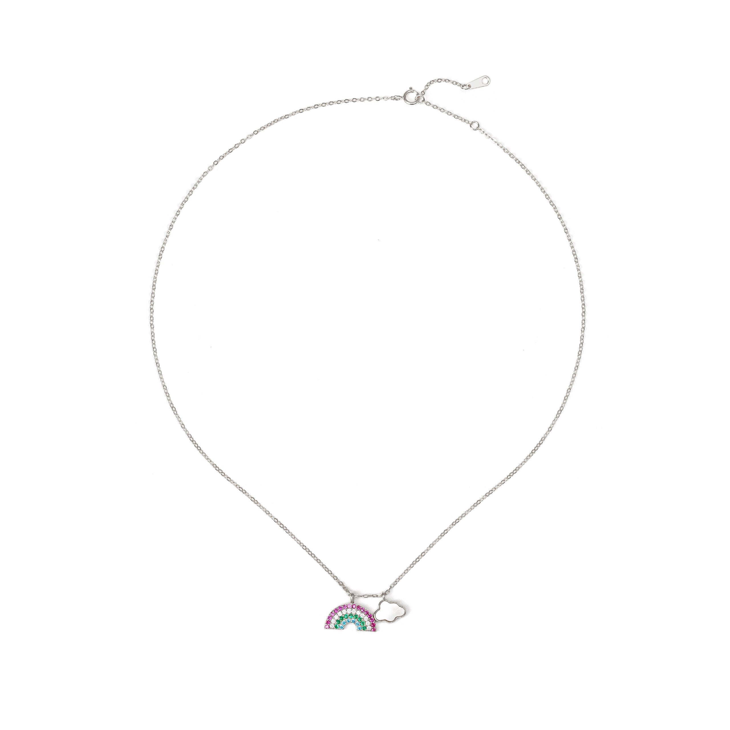 Collana con charm rainbow - Argento - Sodini Bijoux