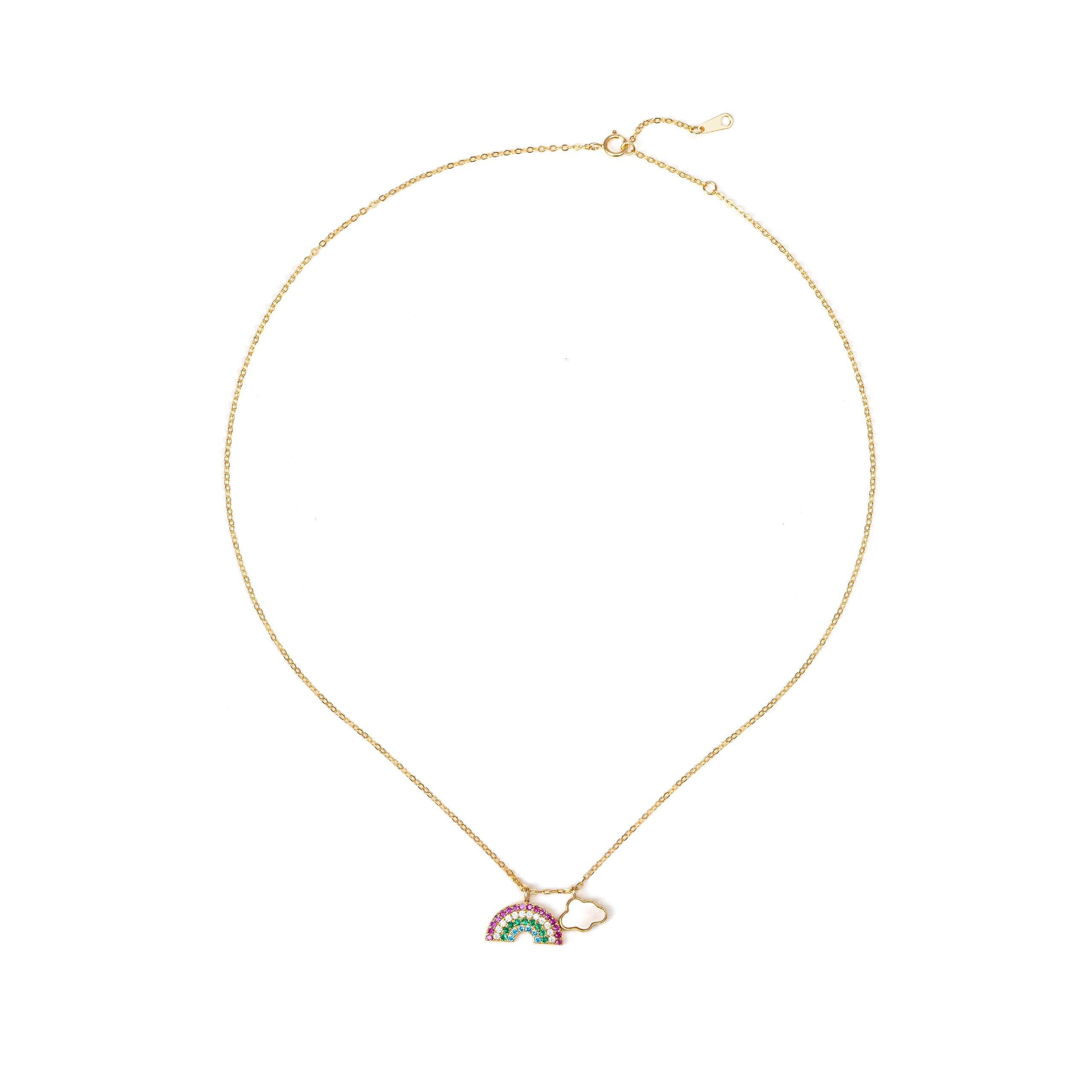 Collana con charm rainbow - Oro - Sodini Bijoux