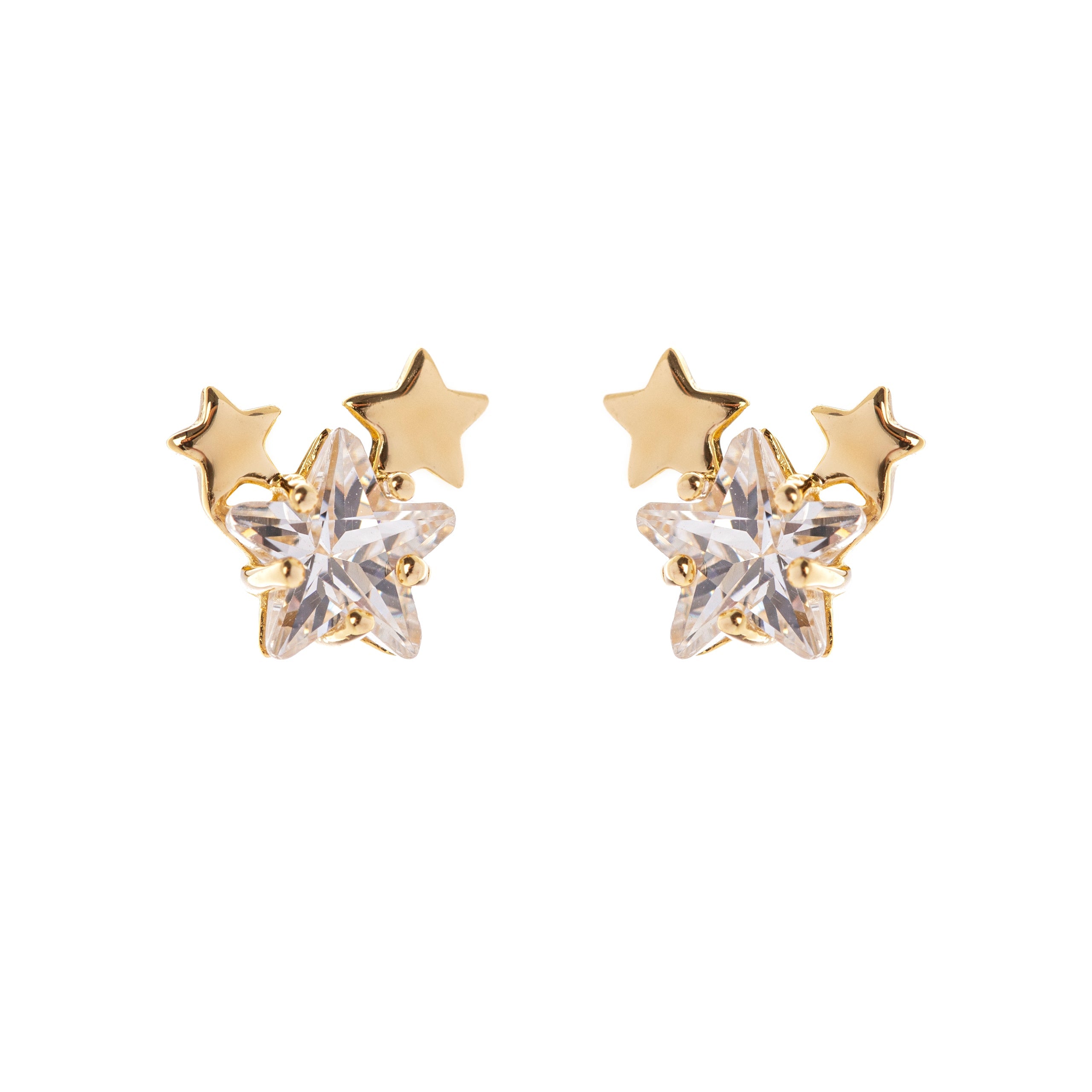 Orecchini stelline crystal - Oro - Sodini Bijoux
