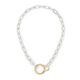 Necklace with two rings Andromeda - Silver - Sodini Bijoux