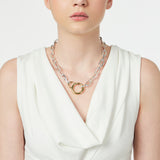 Necklace with two rings Andromeda - Silver - Sodini Bijoux