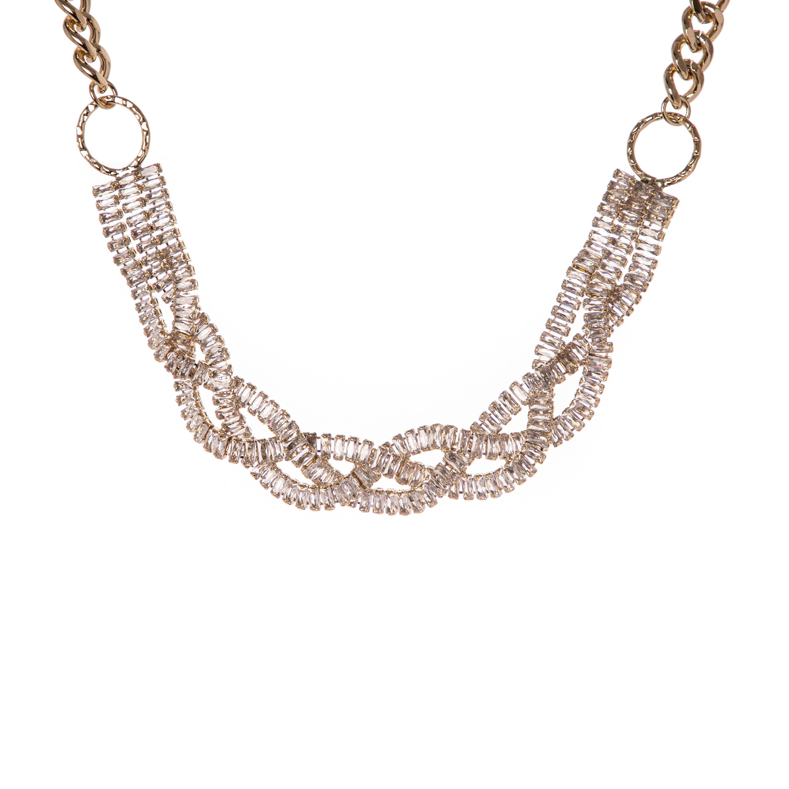 Girocollo catena e cristalli Cometa - Bianco - Sodini Bijoux