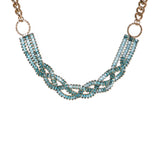 Girocollo catena e cristalli Cometa - Turchese - Sodini Bijoux
