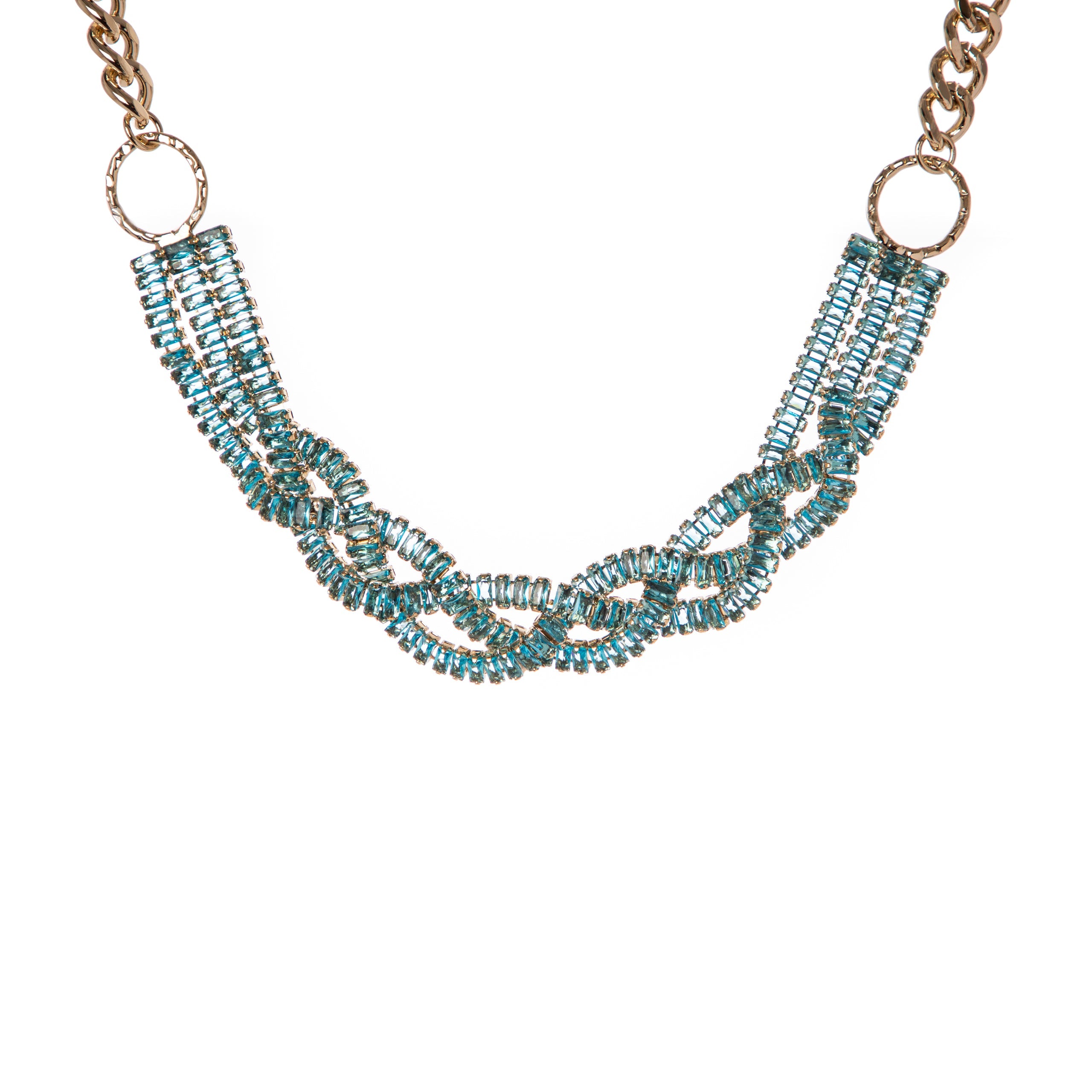 Girocollo catena e cristalli Cometa - Turchese - Sodini Bijoux