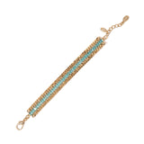 Bracciale groumette e cristalli Cometa - Turchese - Sodini Bijoux