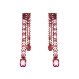 Orecchini a due fili asimmetrici Cometa - Rosa - Sodini Bijoux
