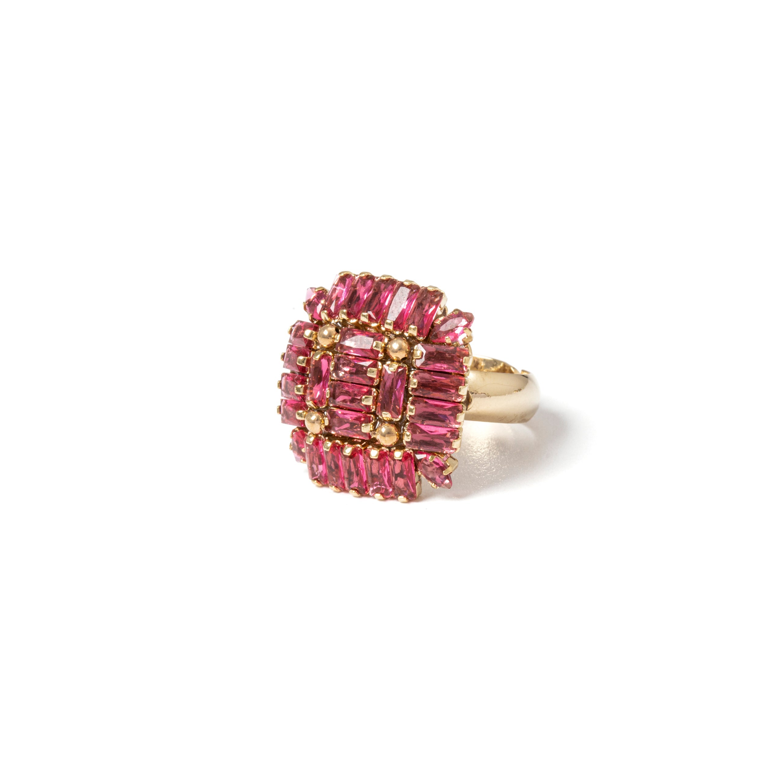 Anello cupola geometrica Cometa - Rosa - Sodini Bijoux