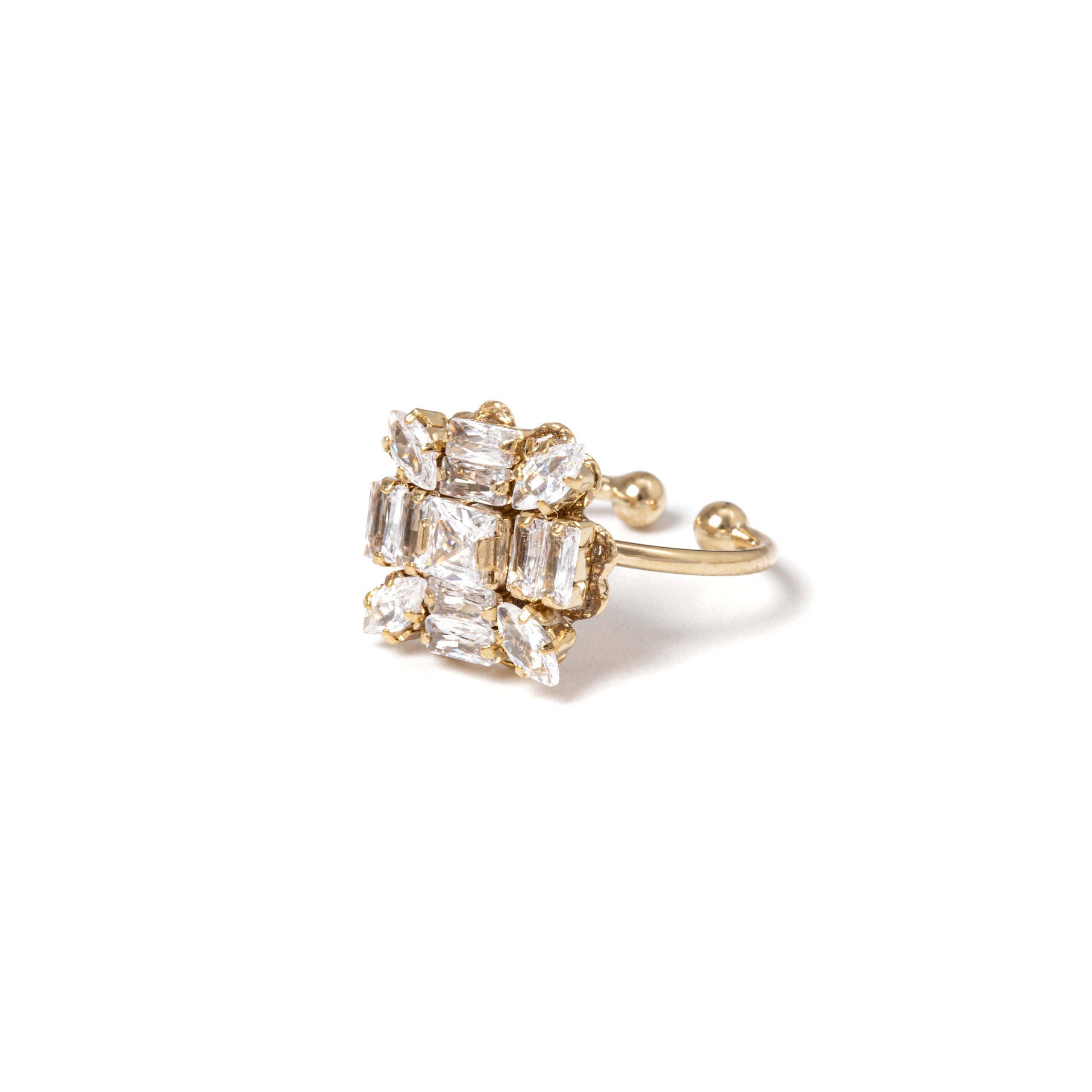 Anello fiore di cristalli Cometa - Bianco - Sodini Bijoux