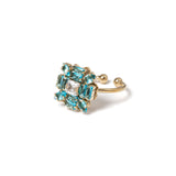 Anello fiore di cristalli Cometa - Turchese - Sodini Bijoux