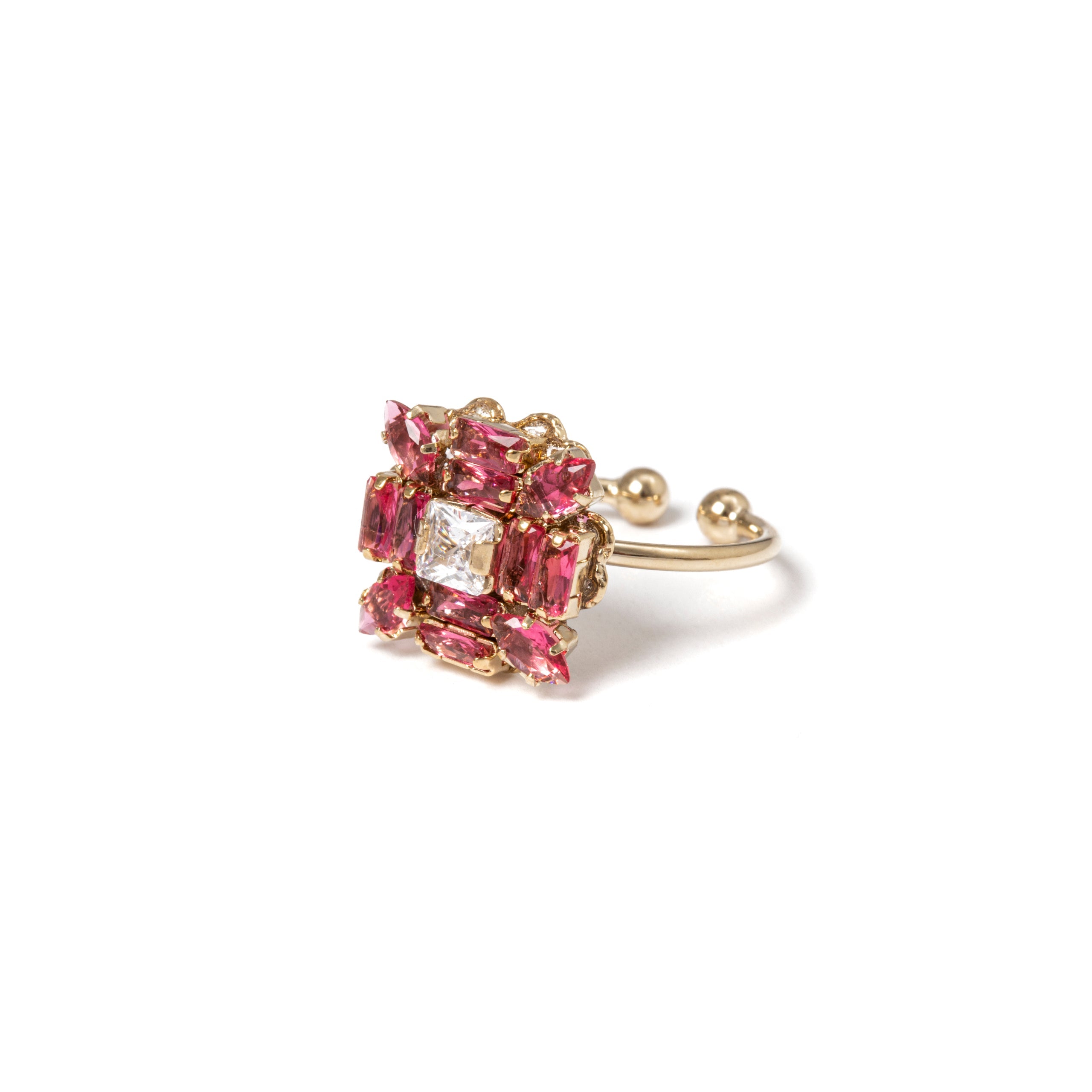 Anello fiore di cristalli Cometa - Rosa - Sodini Bijoux