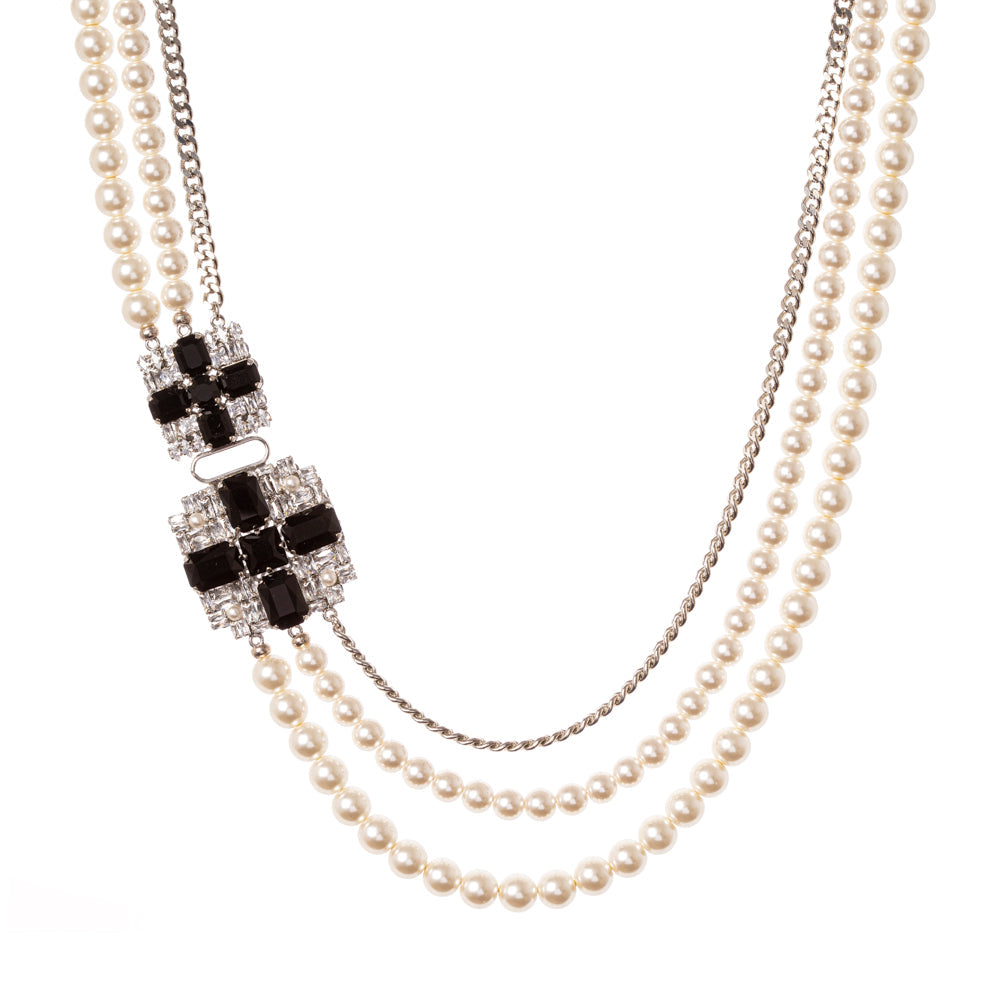 Collana a tre fili Aurea - Nero - Sodini Bijoux