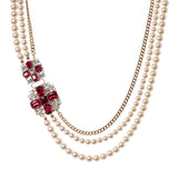 Collana a tre fili Aurea - Fucsia - Sodini Bijoux