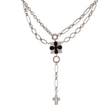 Girocollo con croce pendente Aurea - Nero - Sodini Bijoux