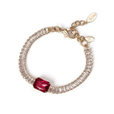 Bracciale di cristalli Aurea - Fucsia - Sodini Bijoux