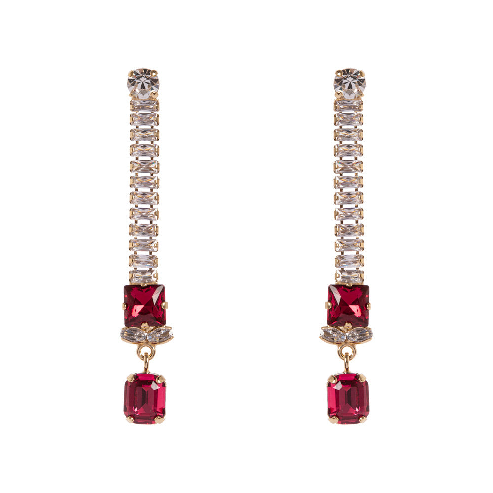 Orecchini lunghi Aurea - Fucsia - Sodini Bijoux