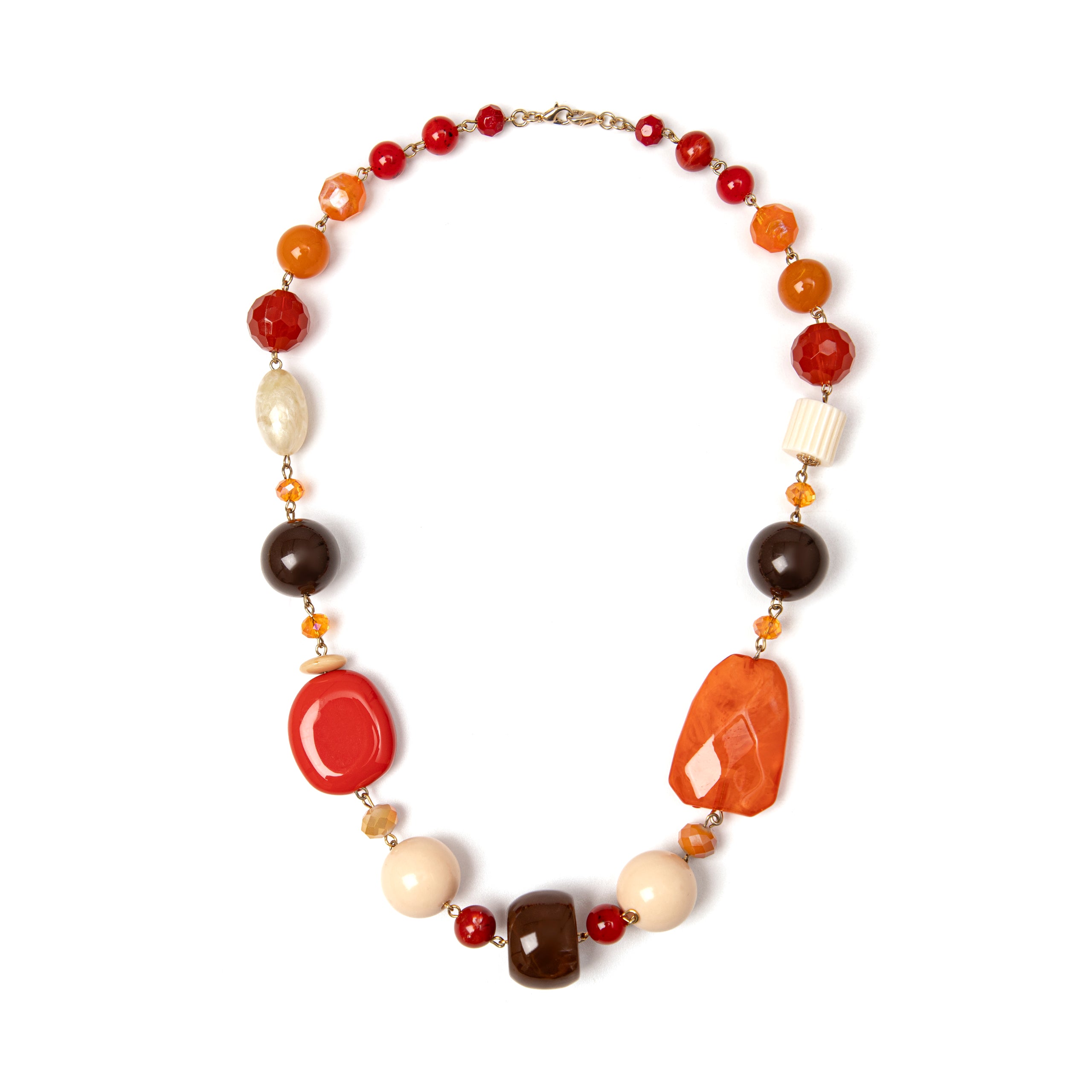 Collana boule, pietre, perline Essenza - Corallo - Sodini Bijoux
