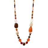 Collana lunga pietre e perline Essenza - Corallo - Sodini Bijoux