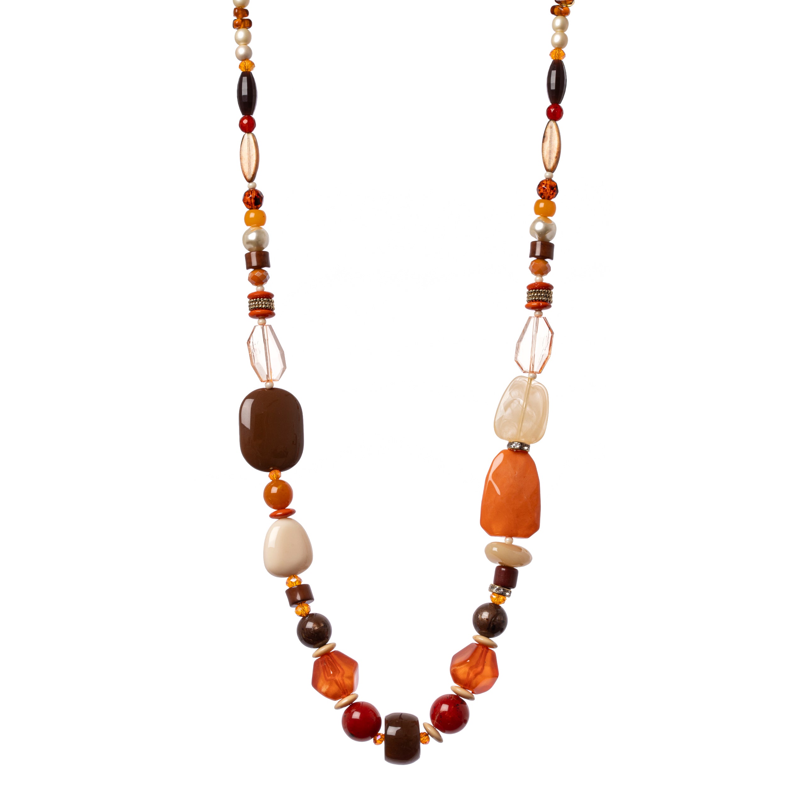 Collana lunga pietre e perline Essenza - Corallo - Sodini Bijoux