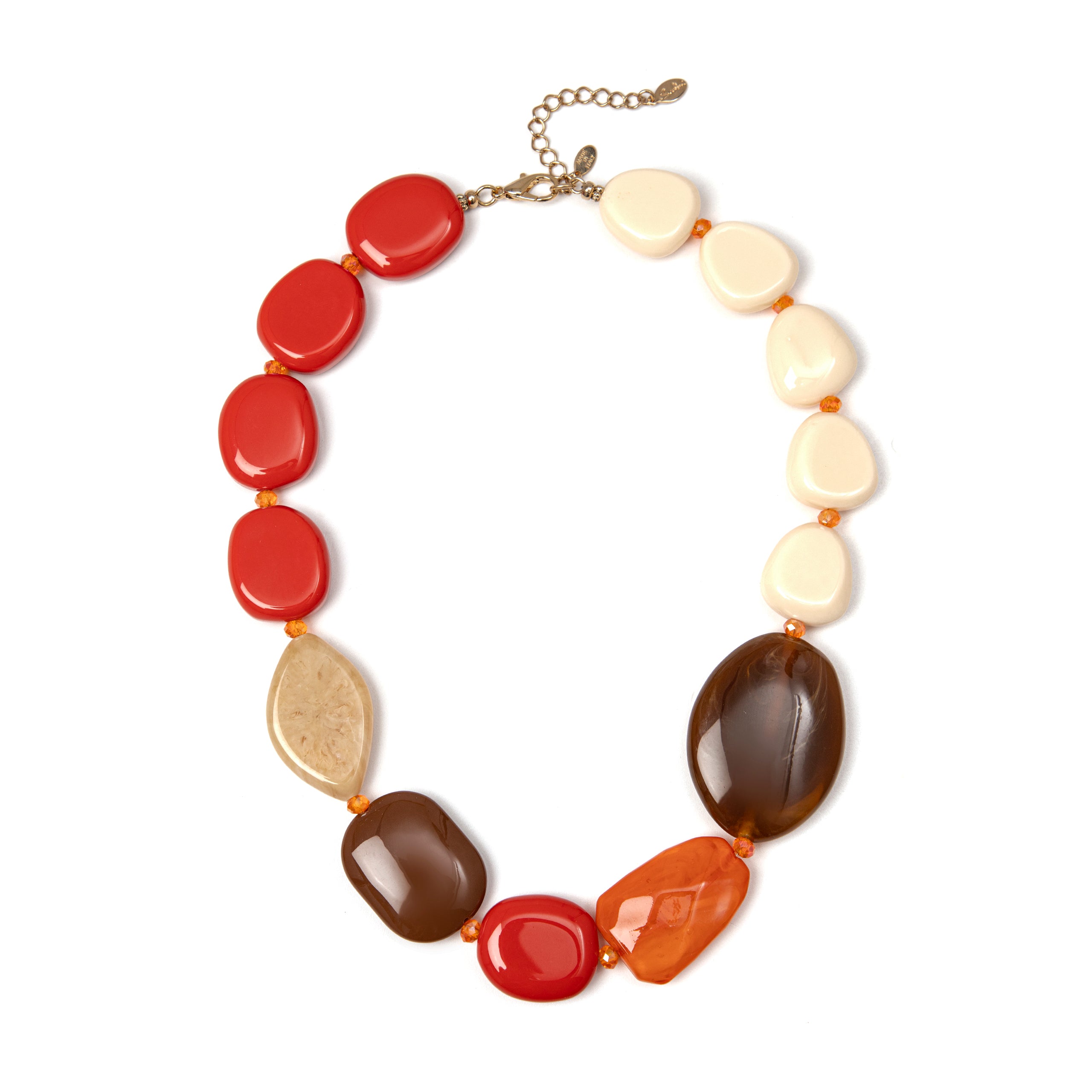 Collana di pietre levigate Essenza - Corallo - Sodini Bijoux