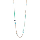 Catenga lunga con elementi in resina - Turchese - Sodini Bijoux