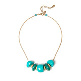 Collana con pietre irregolari in resina - Turchese - Sodini Bijoux