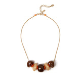 Collana con pietre irregolari in resina - Corallo - Sodini Bijoux