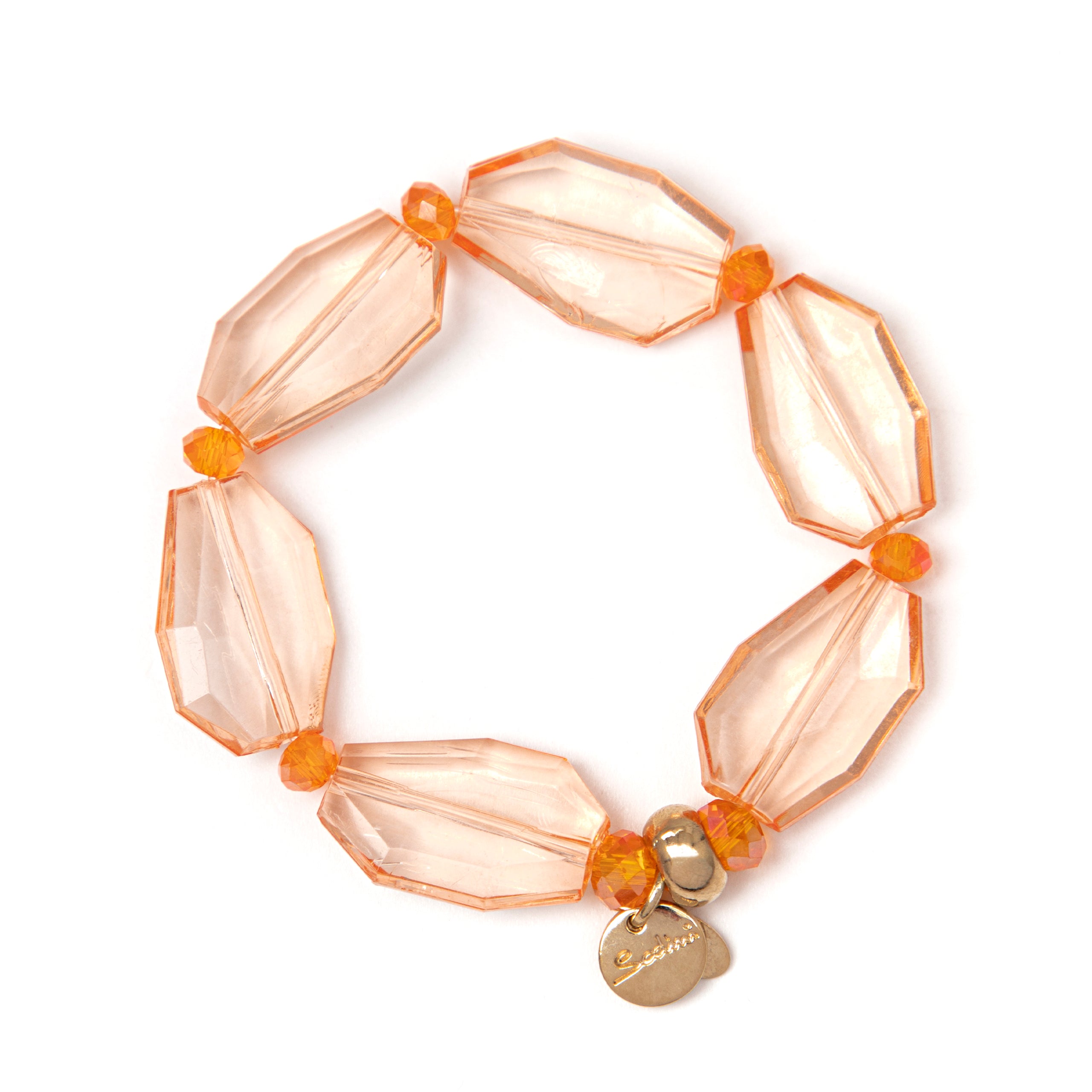 Bracciale elastico di pietre trasparenti Essenza - Corallo - Sodini Bijoux
